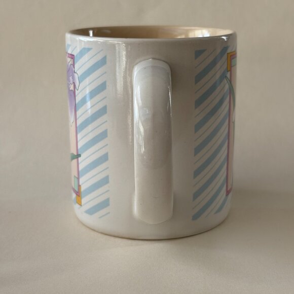 Vintage 80's Pastel Floral Mug - Picture 2 of 7